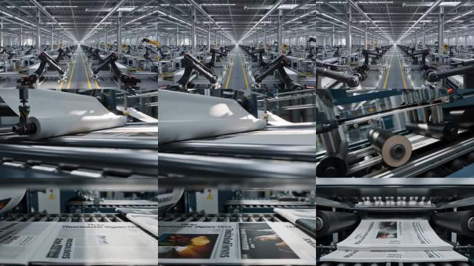 现代化报纸印刷过程