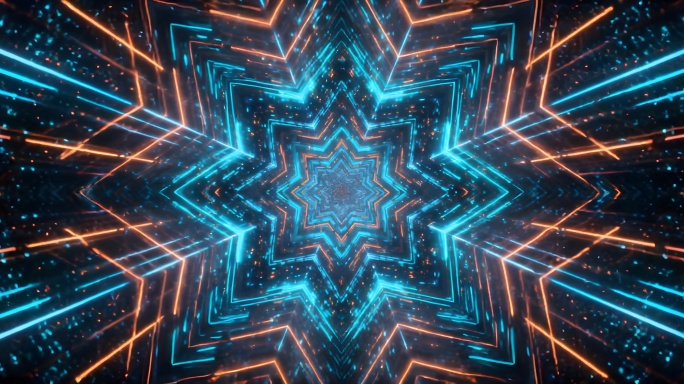 未来科技霓虹星形艺术