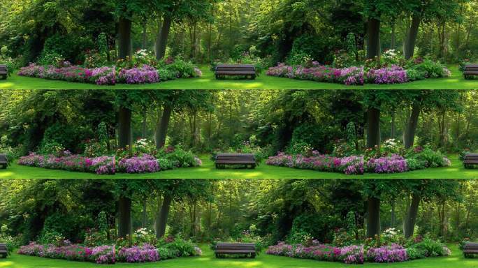 公园情景舞台背景