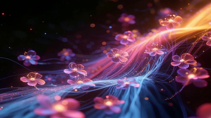 流光花瓣动态大屏