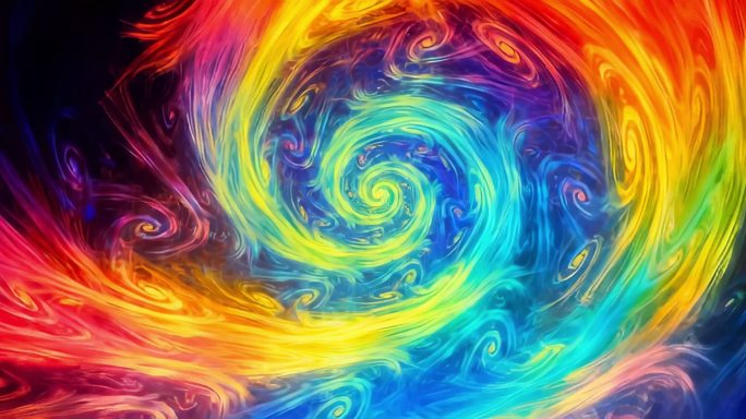 宽屏动感炫彩螺旋光效循环背景