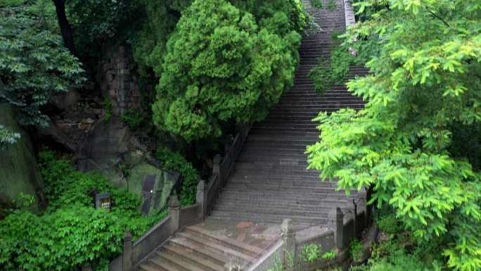 雨中泰山 泰山雨景 十八盘2