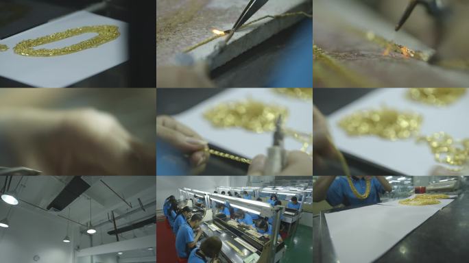 黄金首饰制作过程 珠宝匠人手工打造金饰