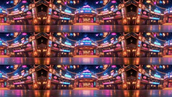 老上海舞厅百乐门夜上海舞台背景6K