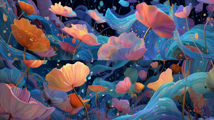 梦幻花海动态背景