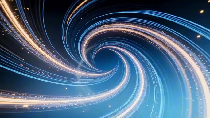 蓝色螺旋光效动画