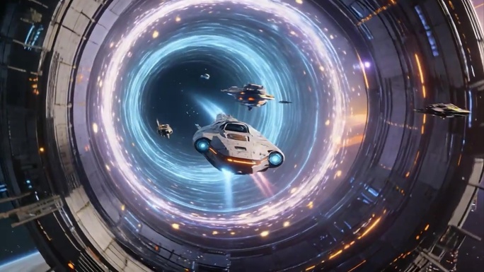 未来科幻宇宙航行场景