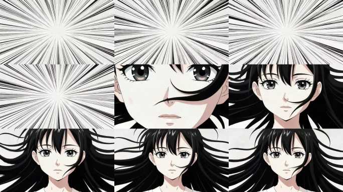 漫画爆炸光效转场动画