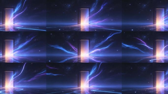 【6K宽屏】光效穿梭门 动态舞台