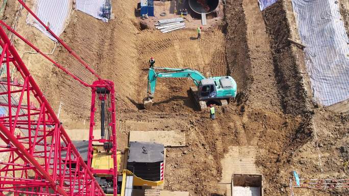 城市基建工地施工实拍