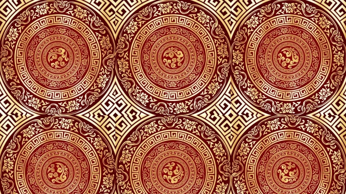 金色祥云喜庆云纹新年春节舞蹈戏曲曲艺地屏