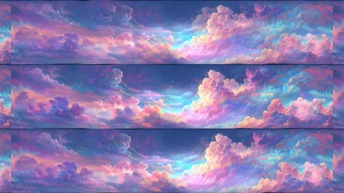梦幻渐变彩色云彩
