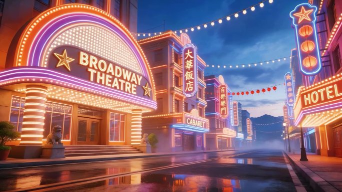 夜上海歌曲-复古led大屏