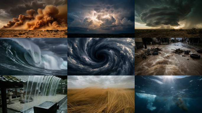 【4K60】狂风暴雨自然灾害极端天气