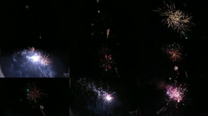 绚丽烟花绽放夜空