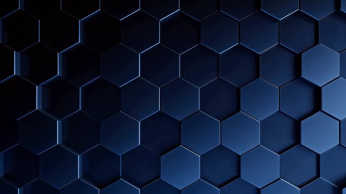 科技感蓝色蜂窝动态背景