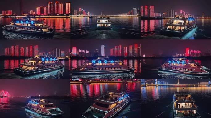 湘江游船夜航美景
