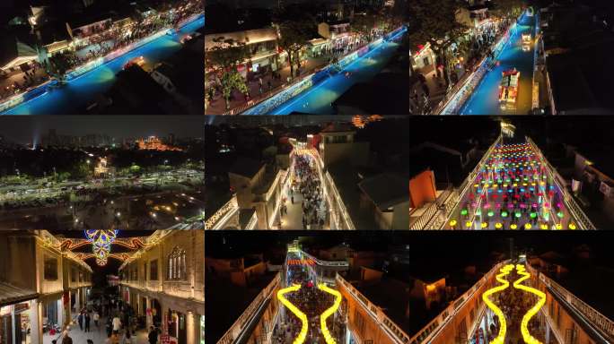 揭阳古城亮灯夜景