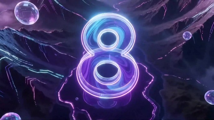 霓虹数字倒计时动画