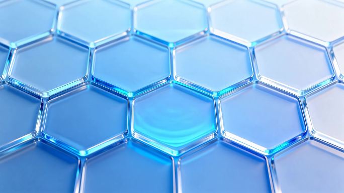 蓝色蜂窝动态背景