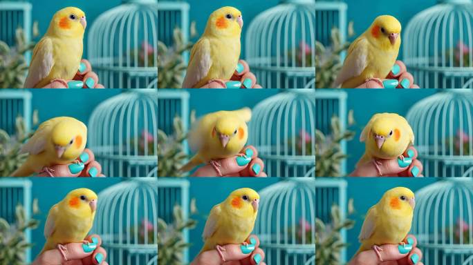 手养黄鹦鹉特写