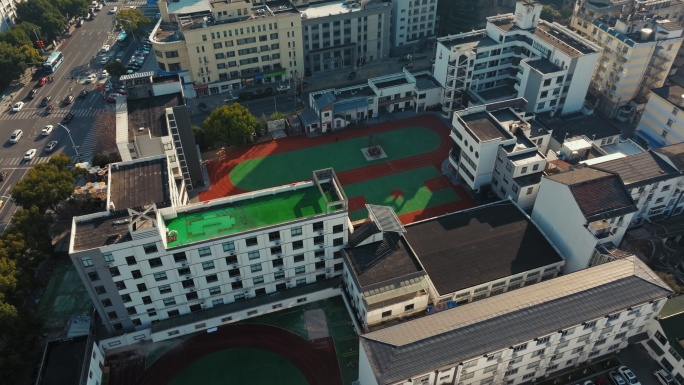 无锡市崇宁小学 航拍4k素材