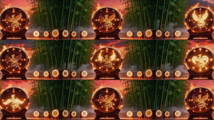 【4K宽屏】古风中国鼓舞台特效