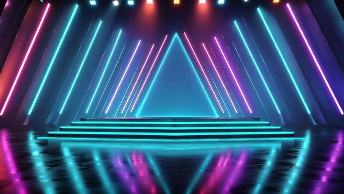 霓虹舞台背景