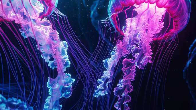 梦幻水母 荧光深海