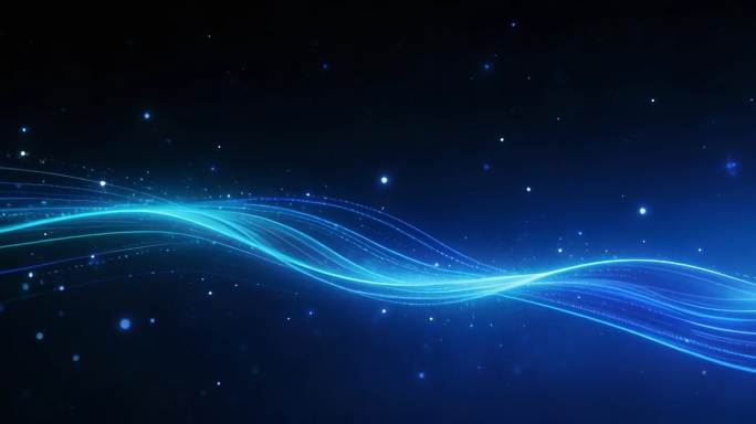 宽屏蓝色动感光效循环背景