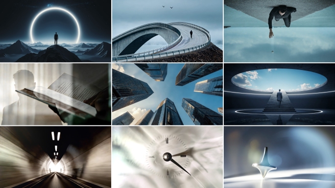 创意哲思艺术意境商务人士空镜素材