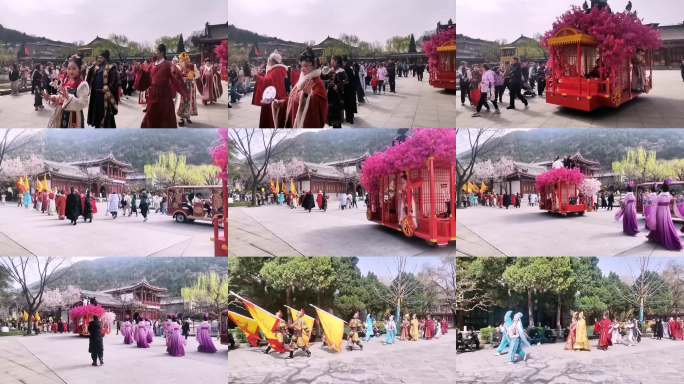 华清宫古风巡游表演现场